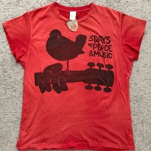Madeworn Woodstock 1970 3 Days Shirt - Unisex Size Medium Vintage MSRP $175